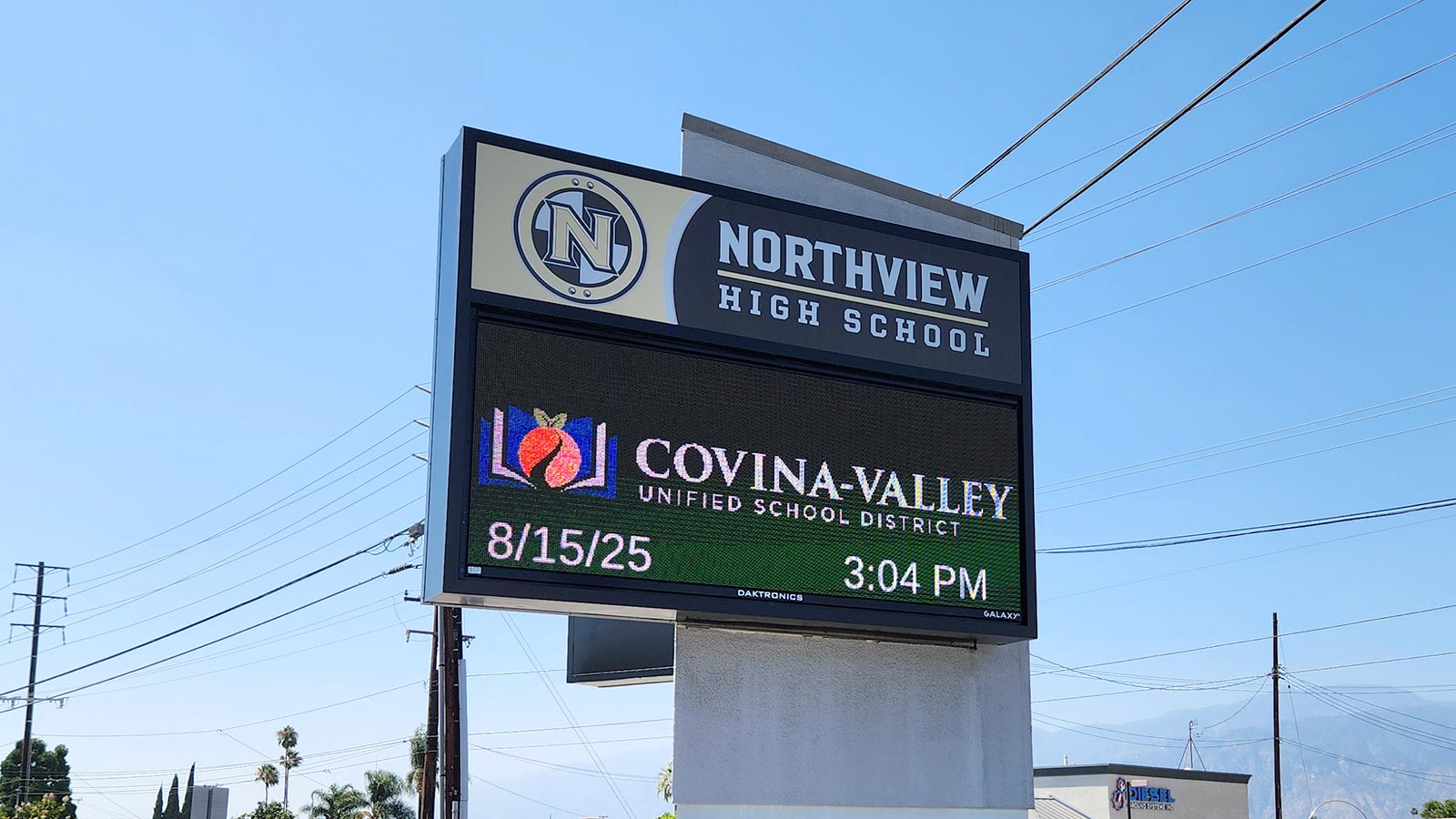 covina valley unified school display repairing outdoors