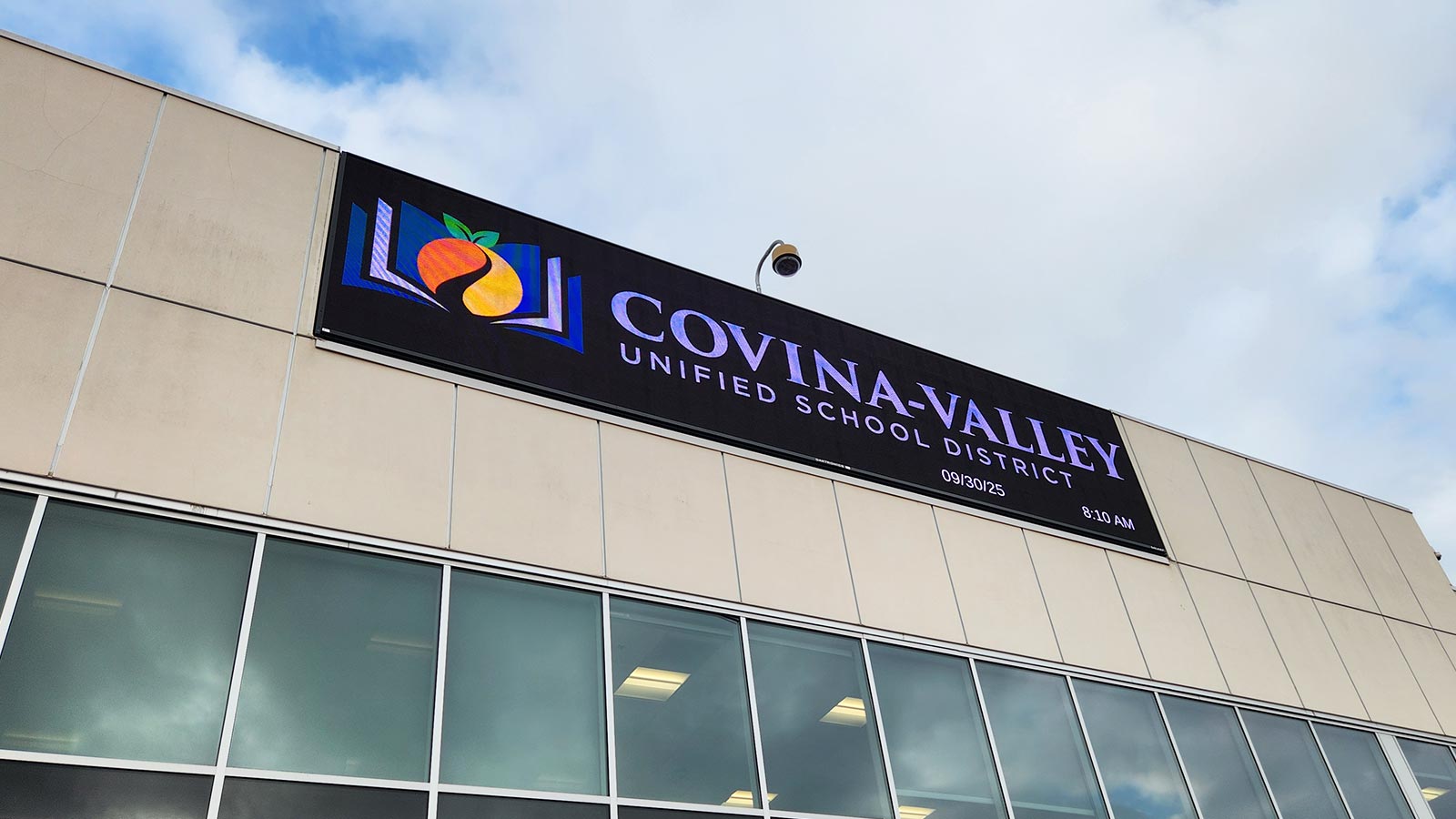 covina valley unified school district sign repair outdoor