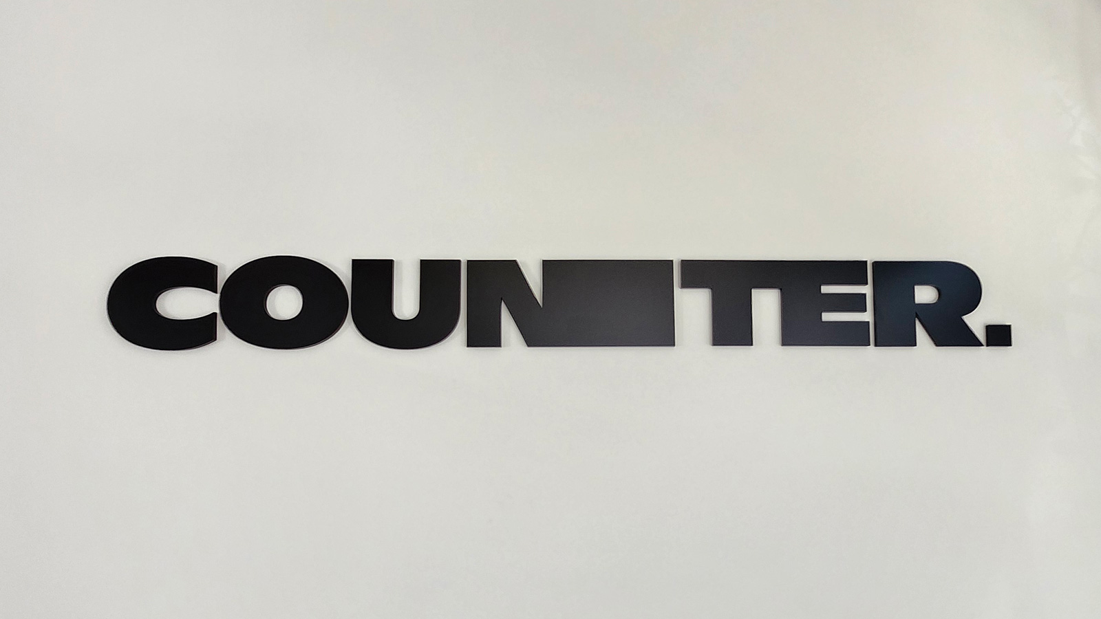 g2g ventures acrylic letters mounted on interior wall