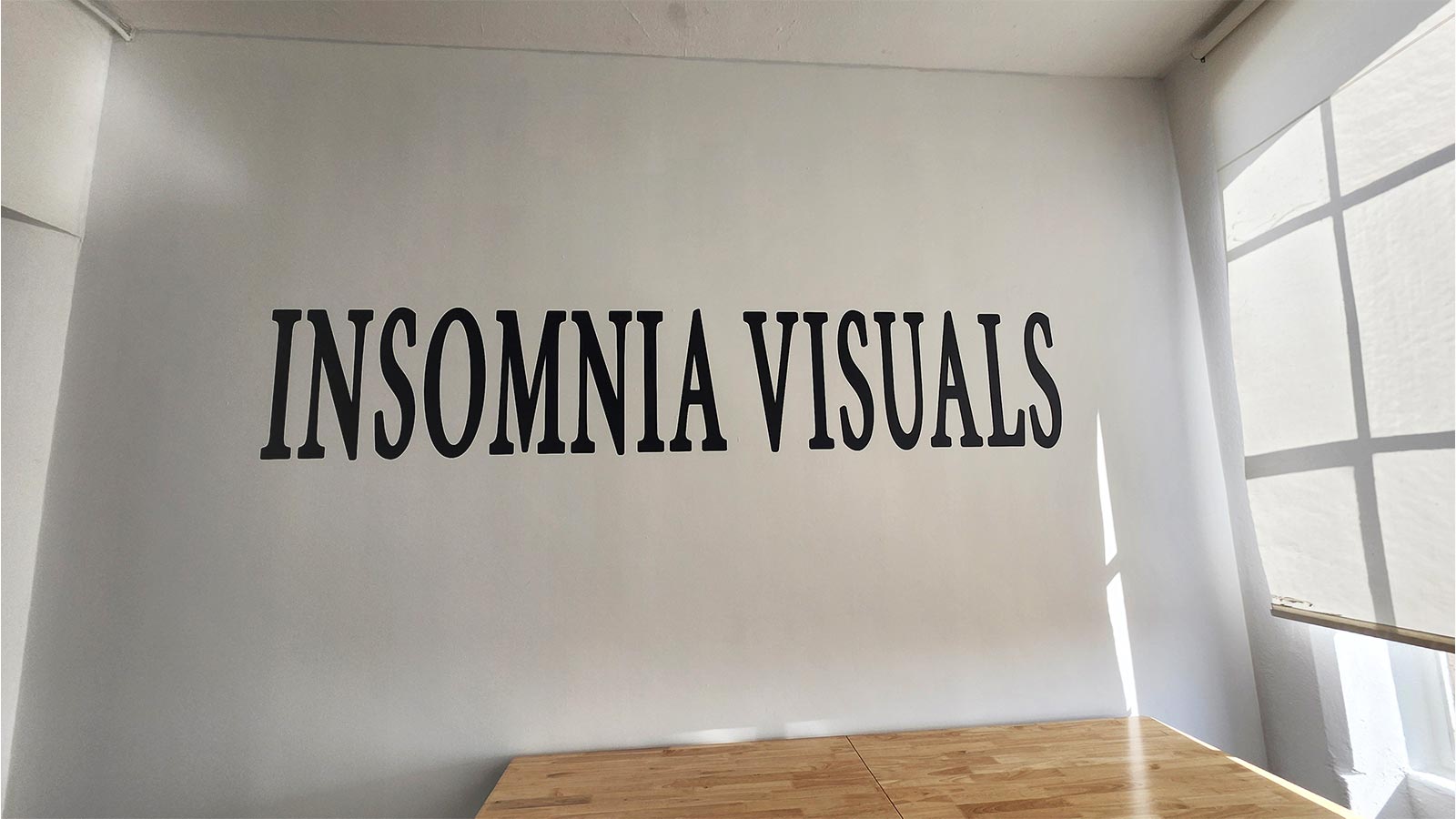 insomnia visuals vinyl letters applied on interior wall