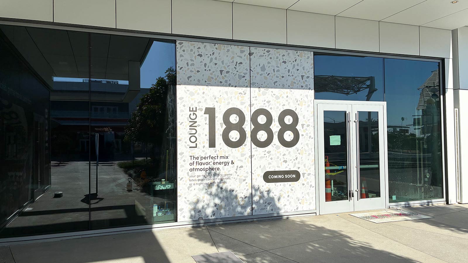lounge 1888 window wraps applied on storefront glass