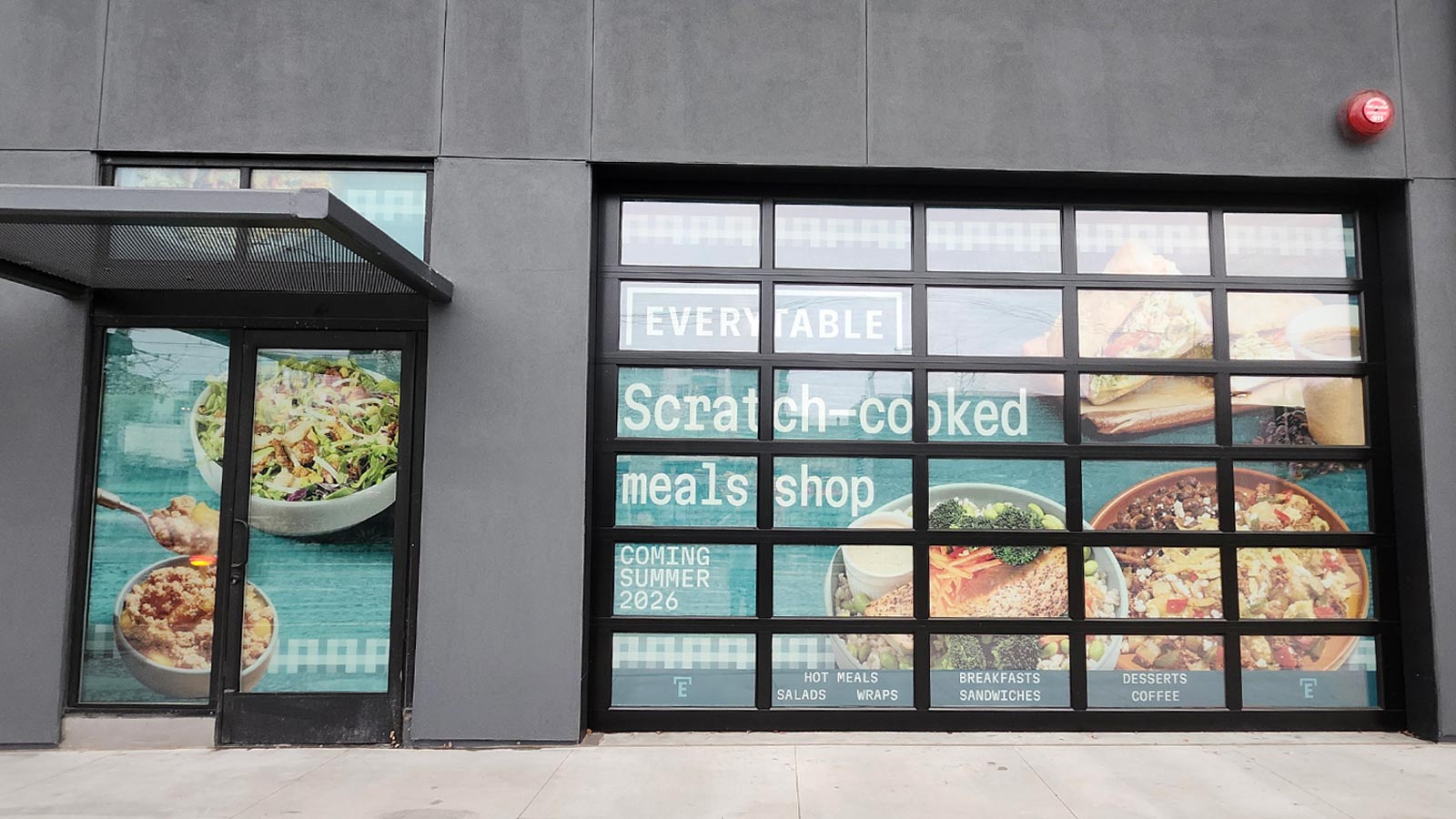 mosaic msc window graphics applied to storefront window
