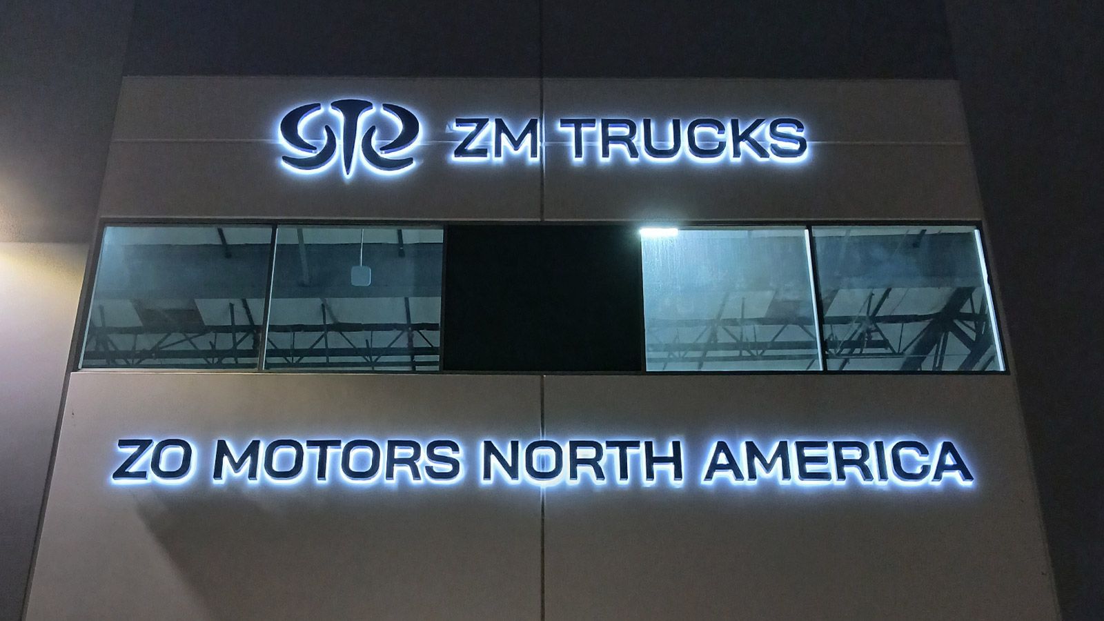 motors north america channel letters on the storefront