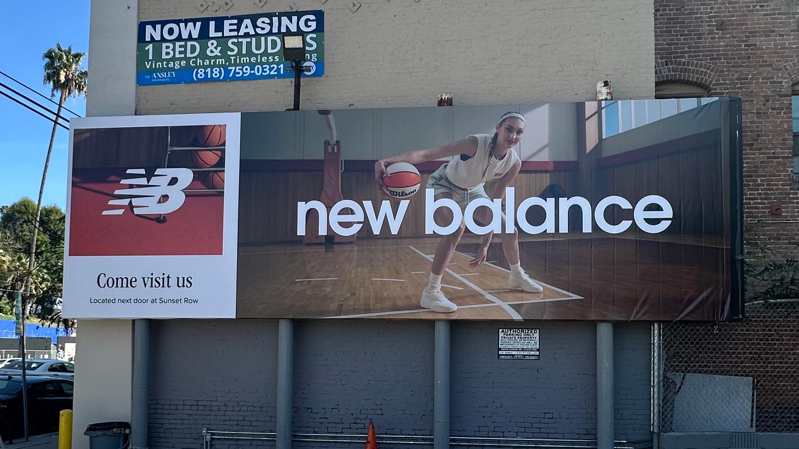 new balance banner replaced for outdoor advertising