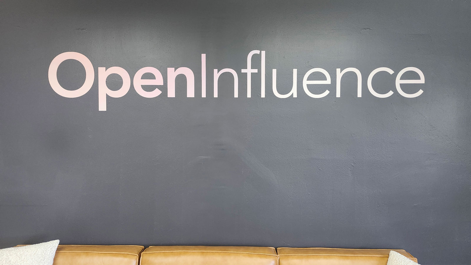open influence vinyl wall decal applied on the wall