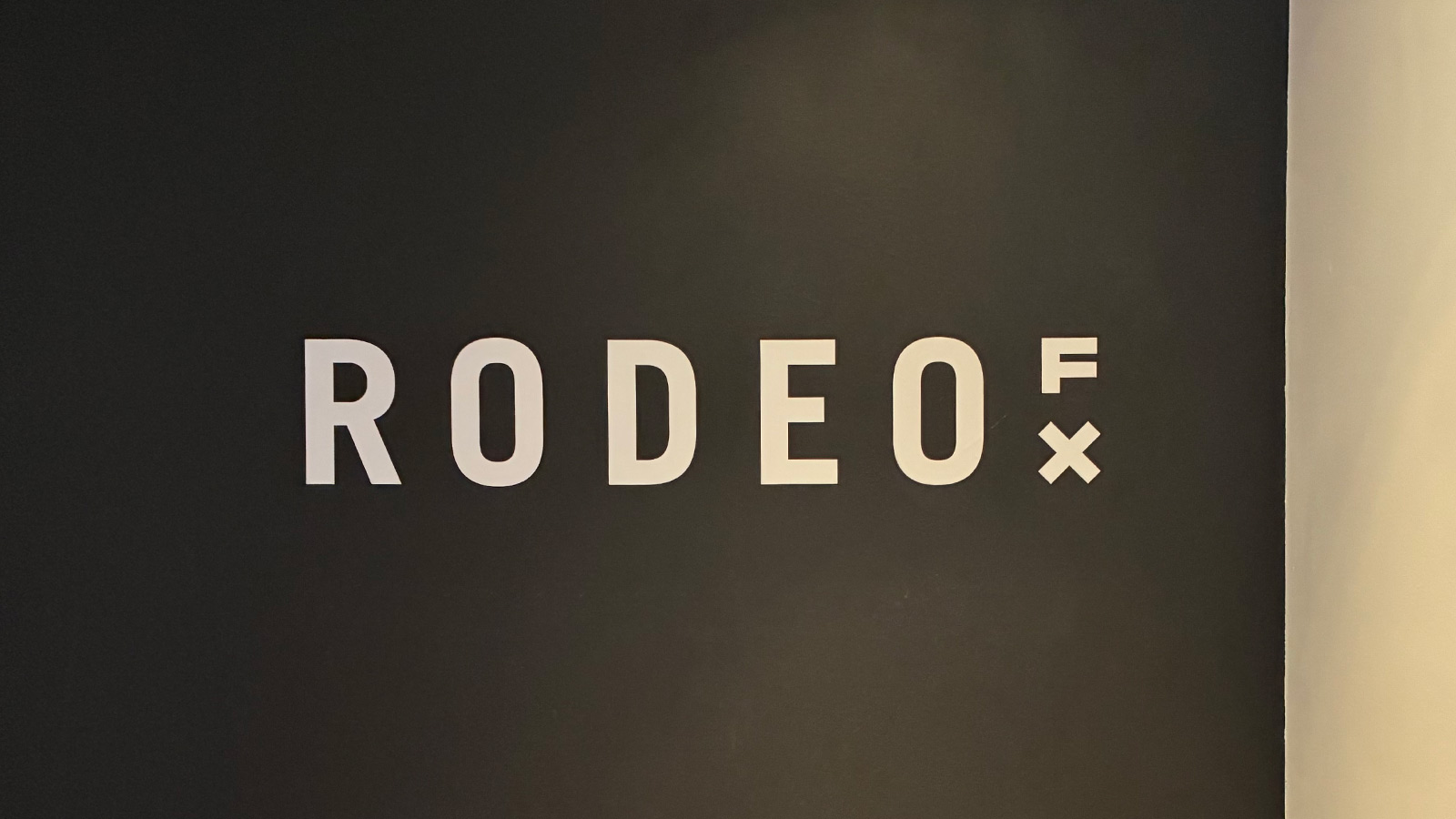 rodeofx die cut vinyl letters applied on office wall