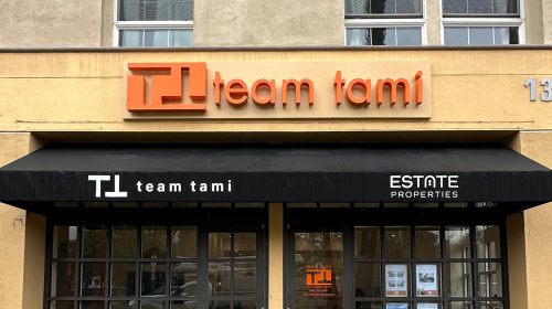 team tami reverse channel letters mounted on storefront