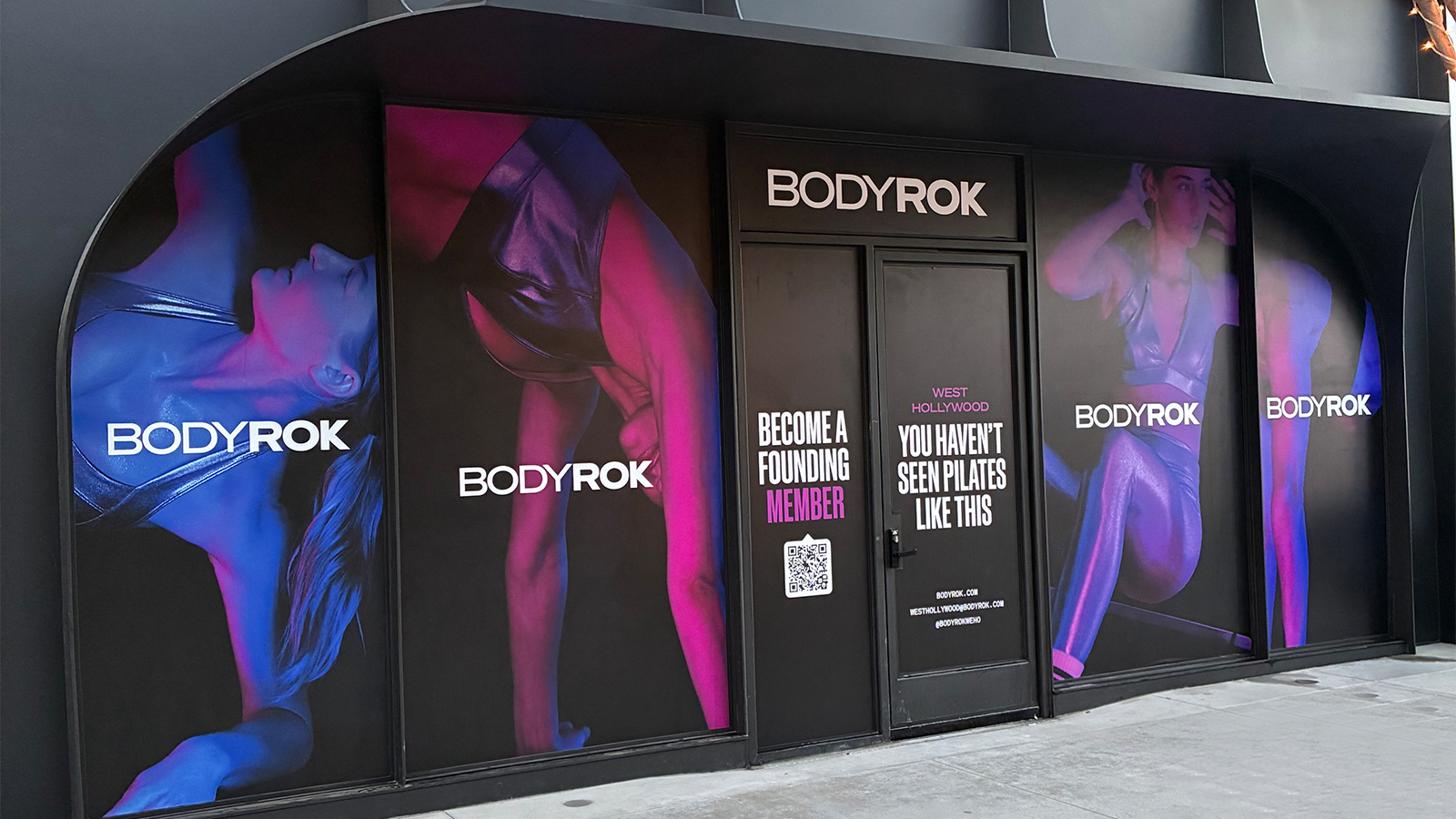 bodyrok window vinyl storefront graphics on facade