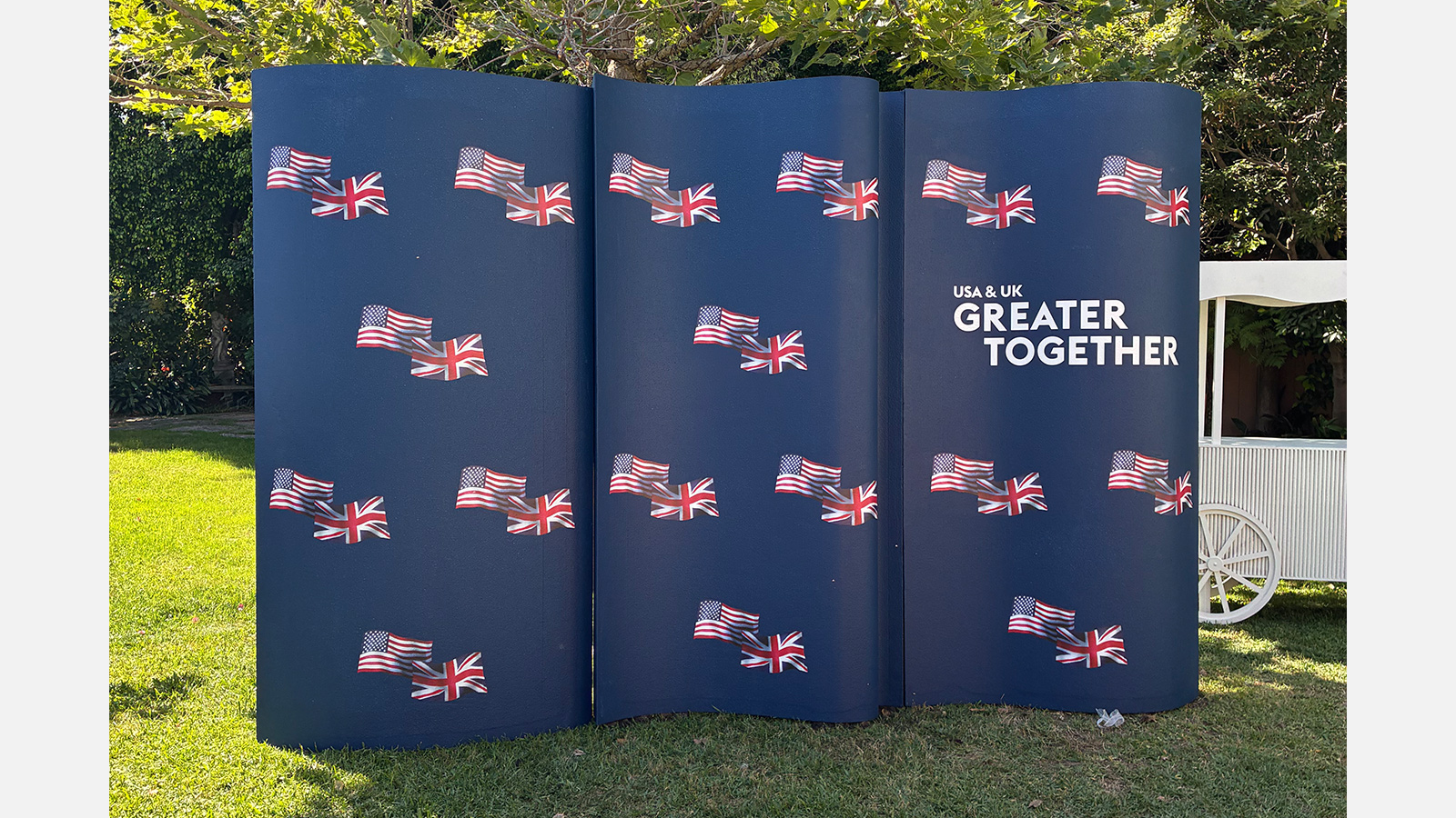 british consulate foam wall backdrop outdoors