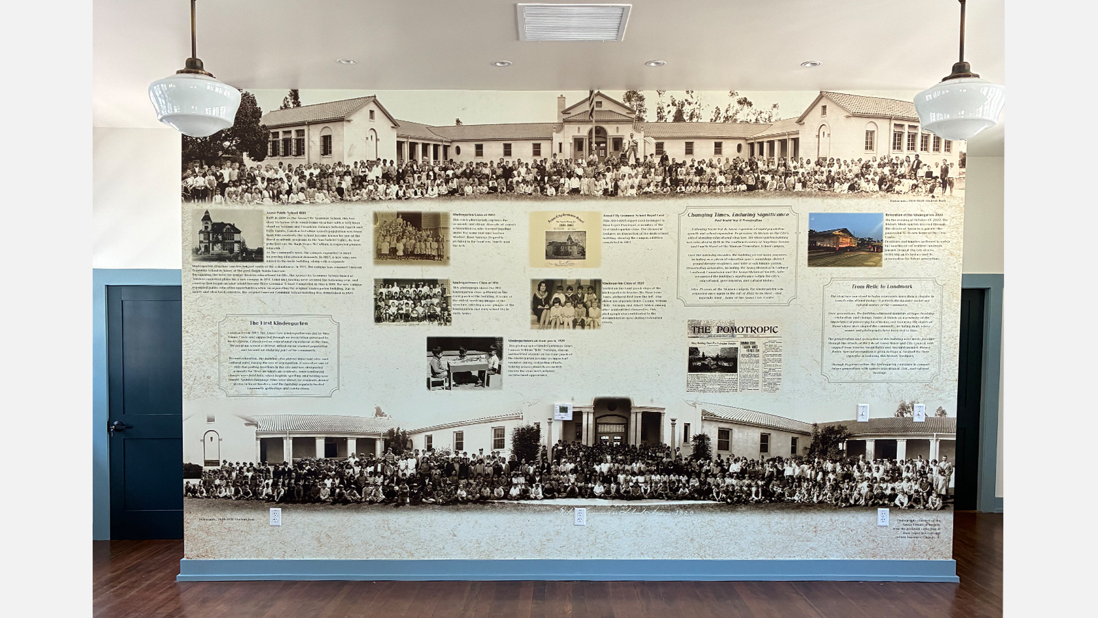city of azusa historical wall vinyl mural interior