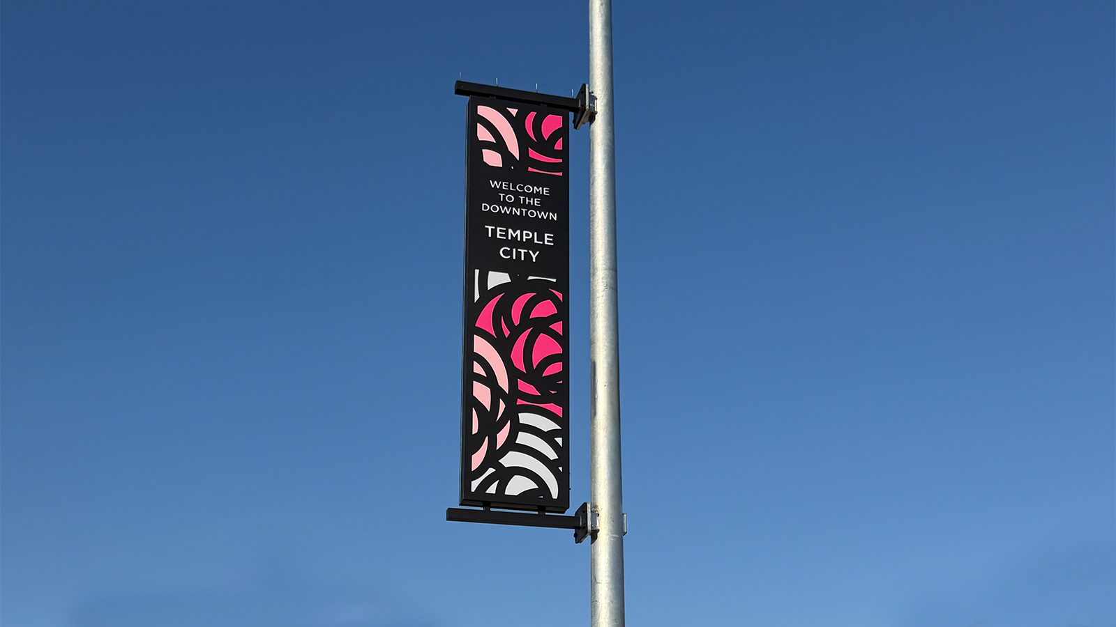 city of temple city pole banner downtown welcome