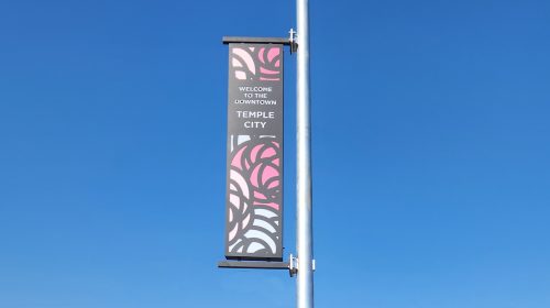 city of temple city pole banner on light pole