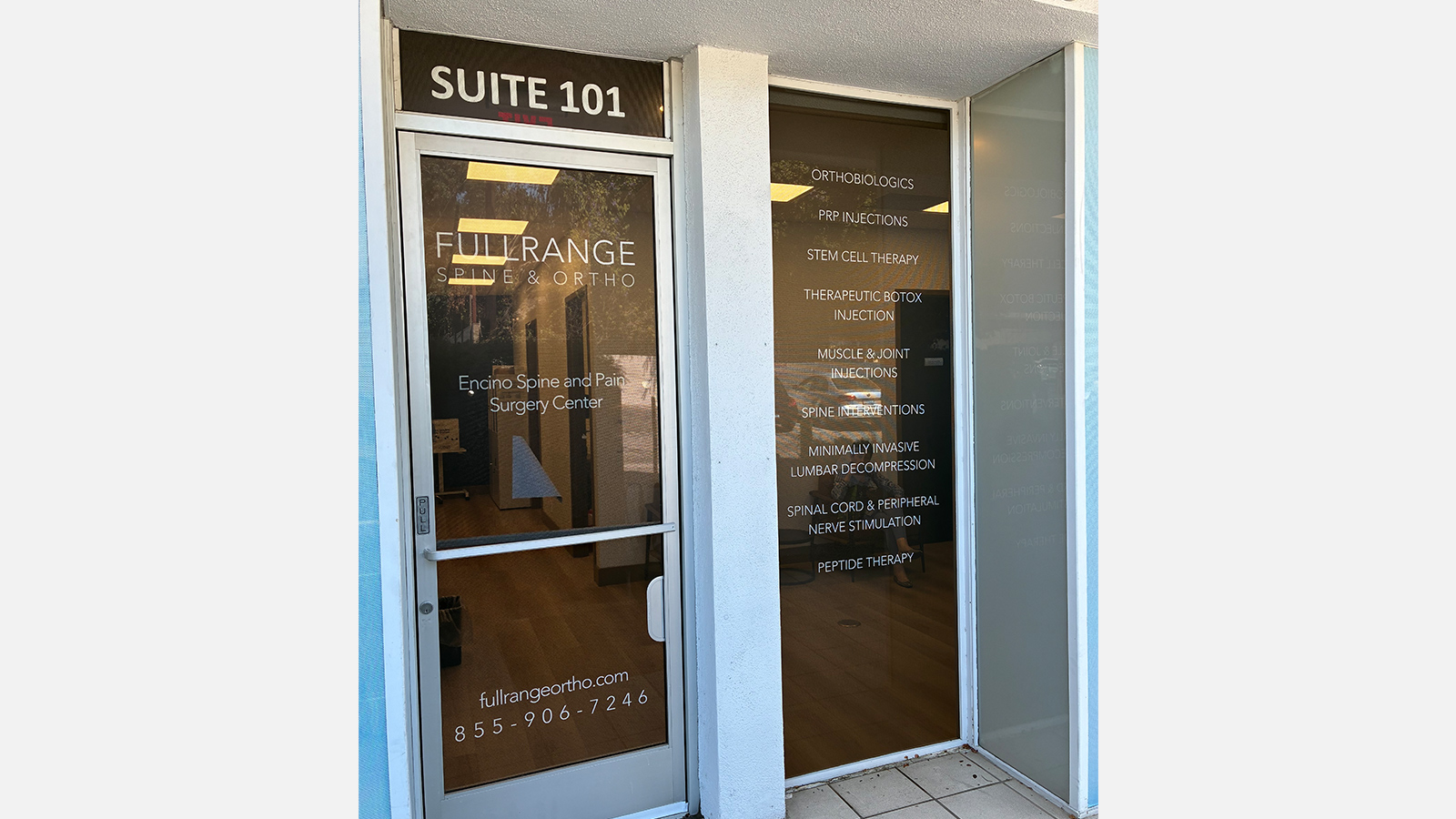fullrange spine ortho window vinyl on glass door
