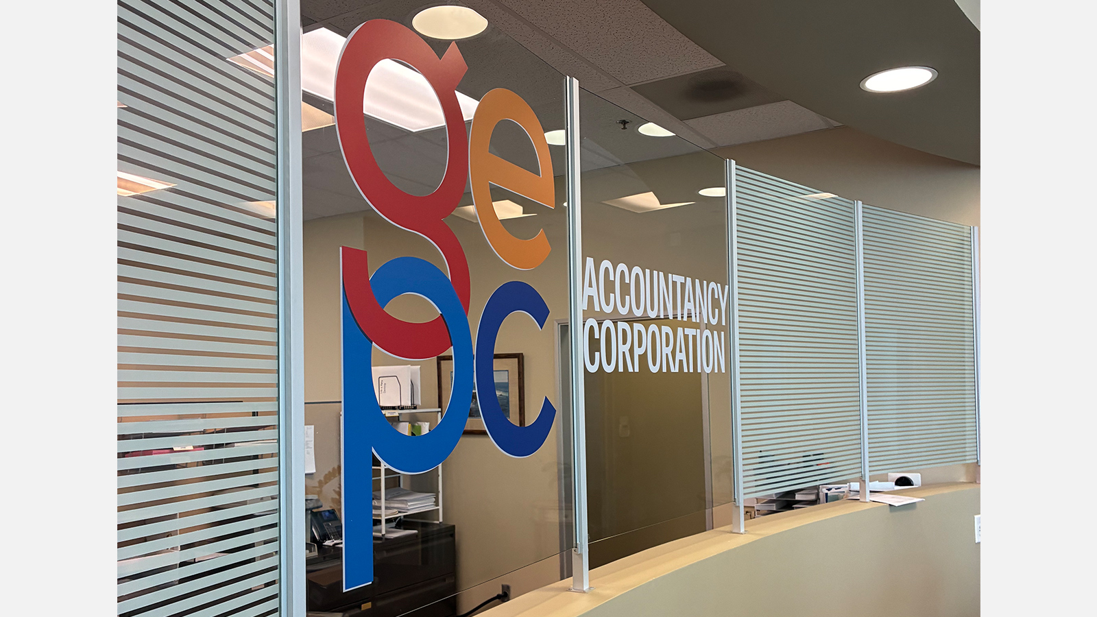 gepc accountancy corporation window decals on glass