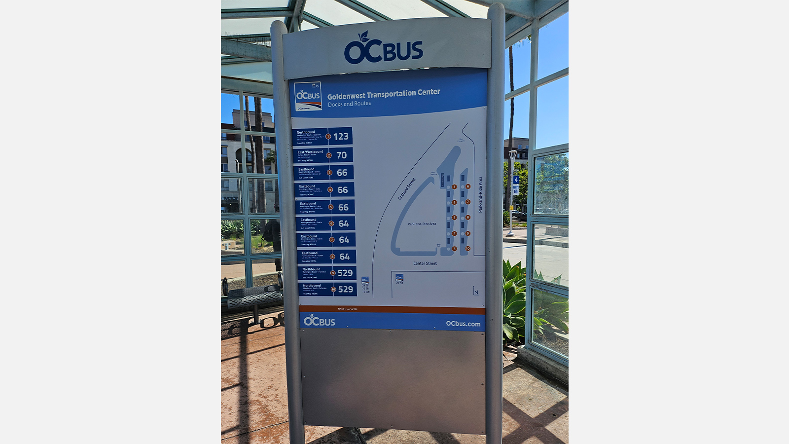orange county transportation authority steel transit kiosk