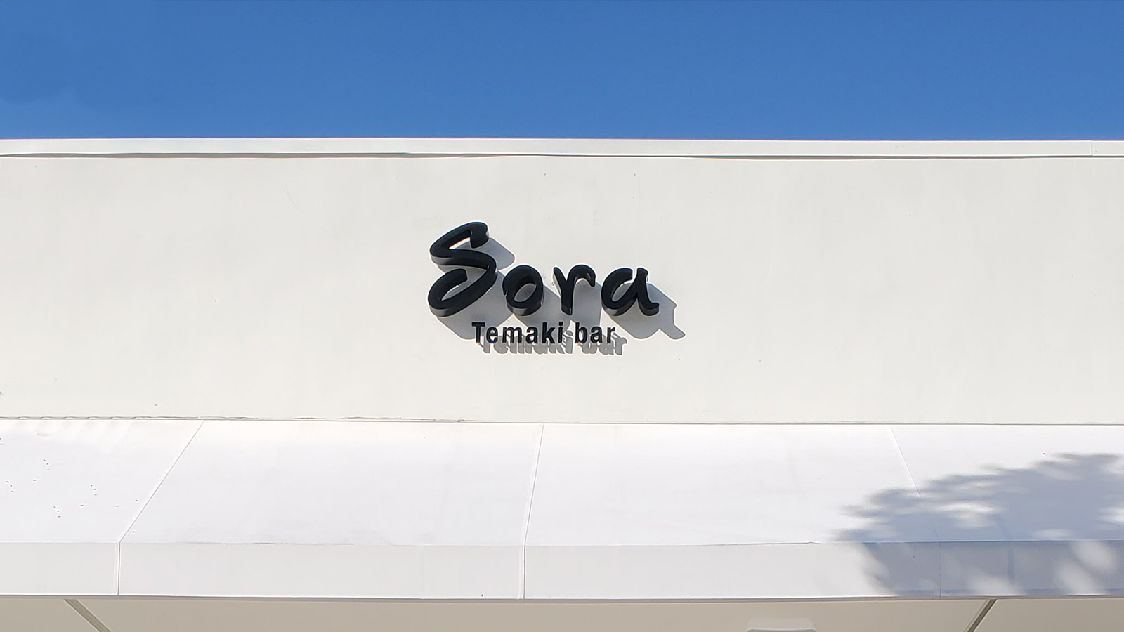 pasta corner la reverse channel letters on facade