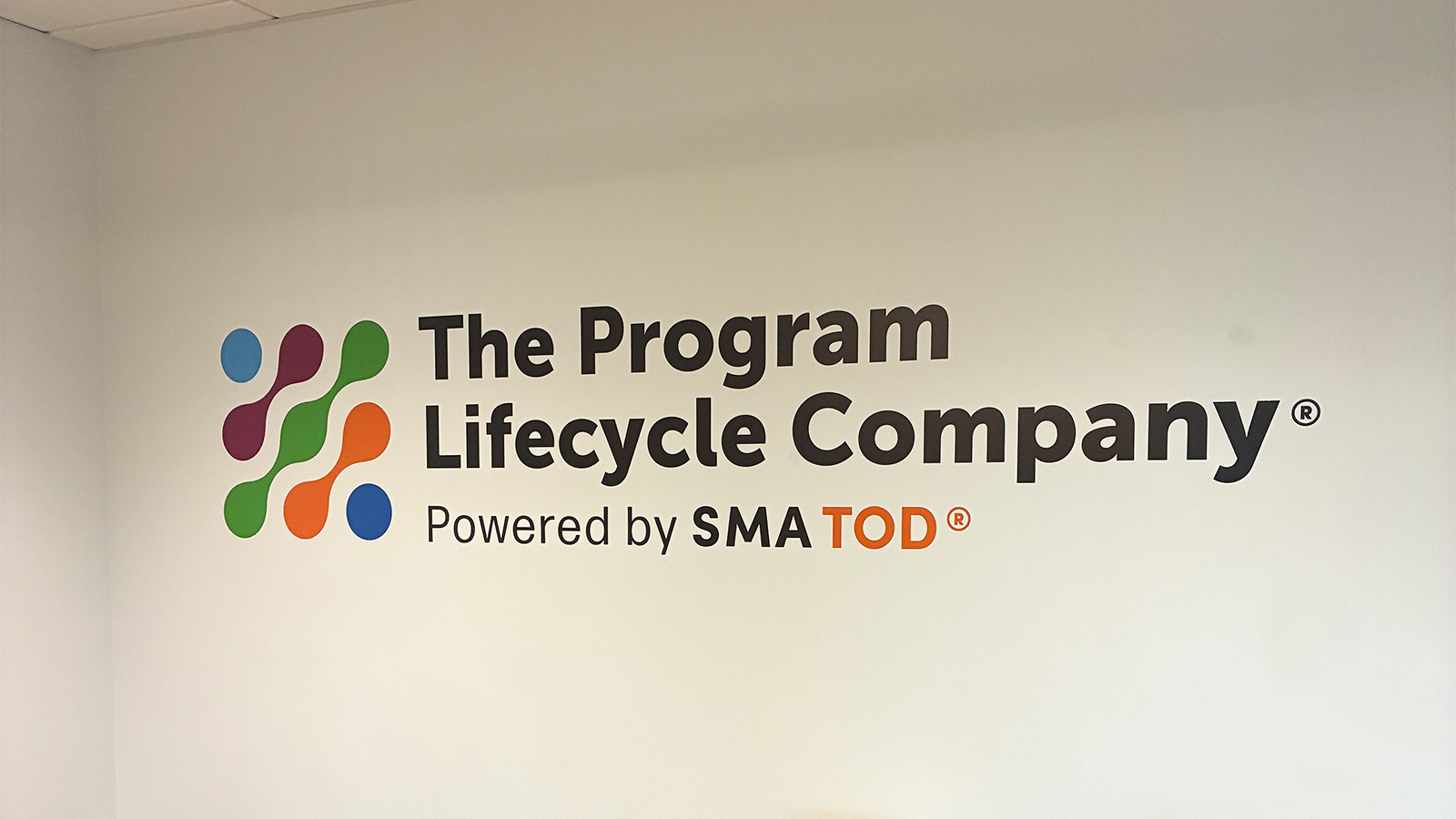 sma program lifecycle wall vinyl on office wall