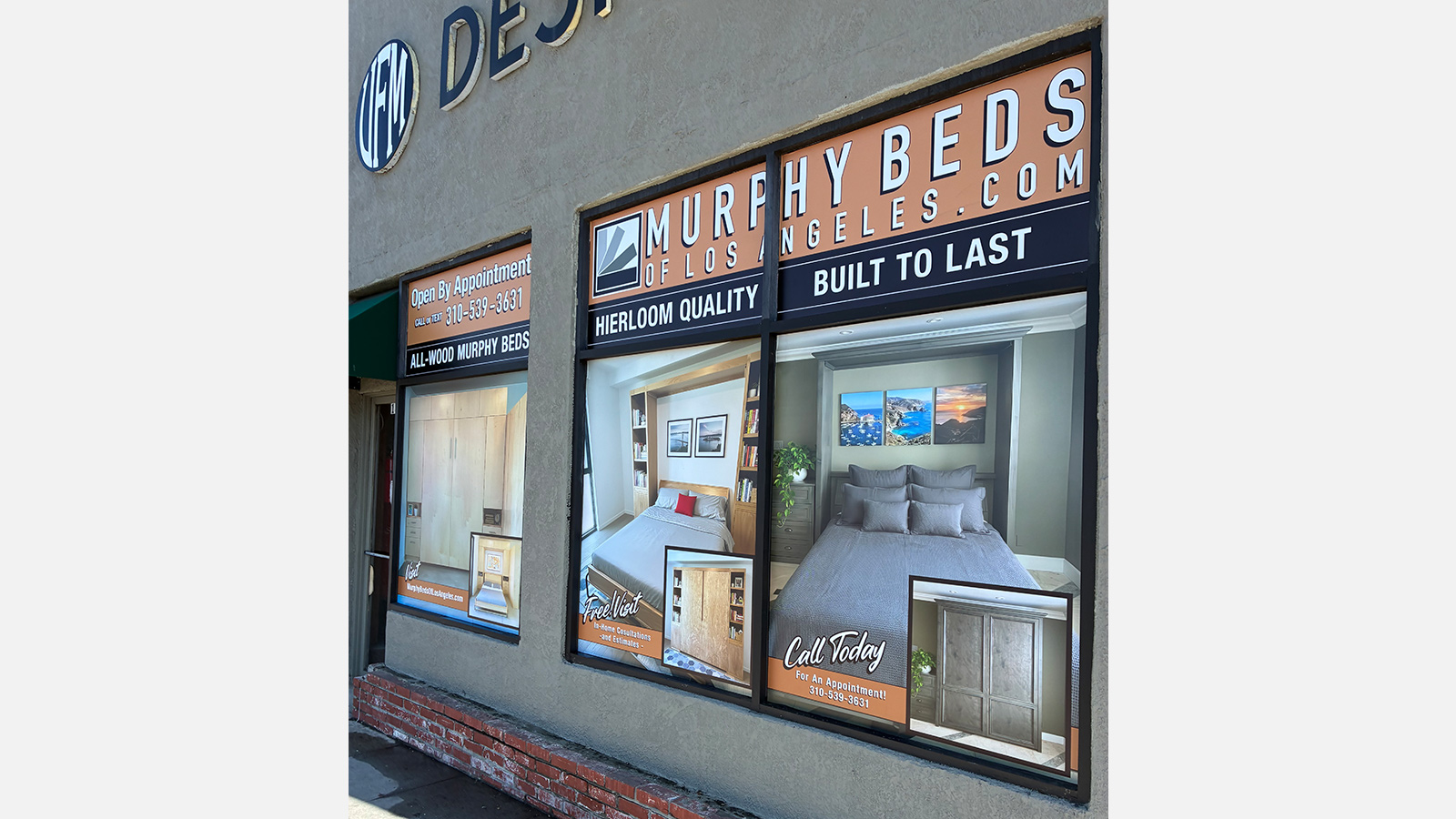 ufm designs vinyl decals on storefront windows