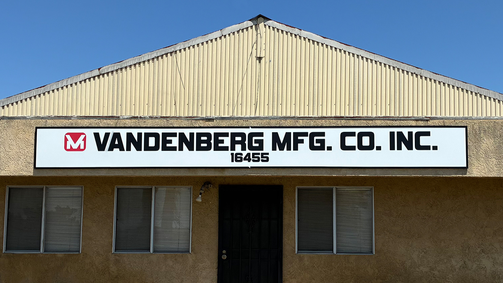 vandenberg mfg co inc aluminum panel on storefront