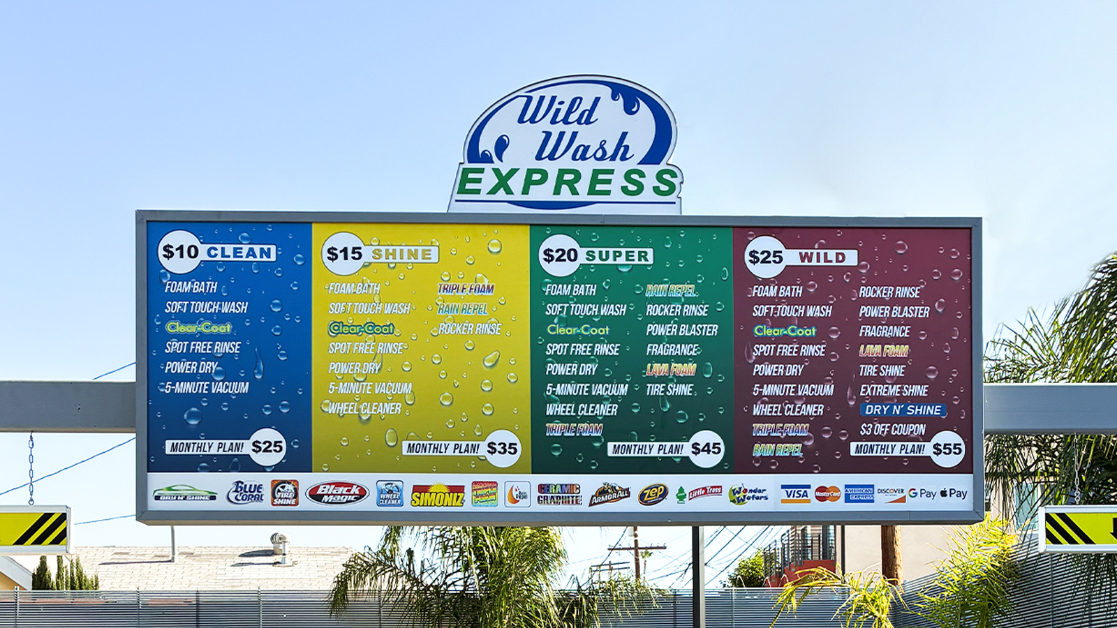 wild carwash lexan light box face replacement
